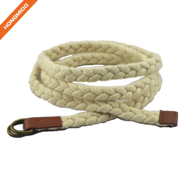 Hongmioo Skinny Double Buckle White Children Rope Belt