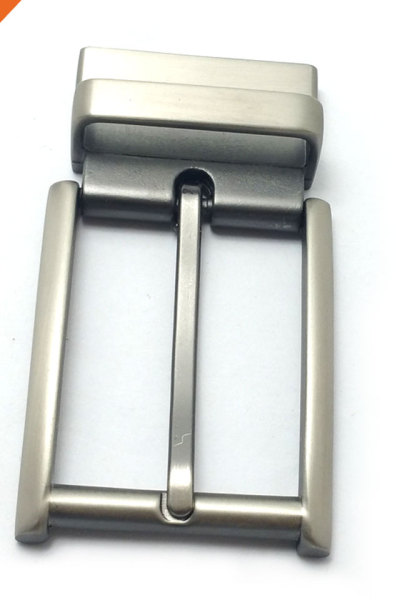 Square Design Adjustable Mens Rotating Buckle 3.5cm Silver Color Finish Buckle