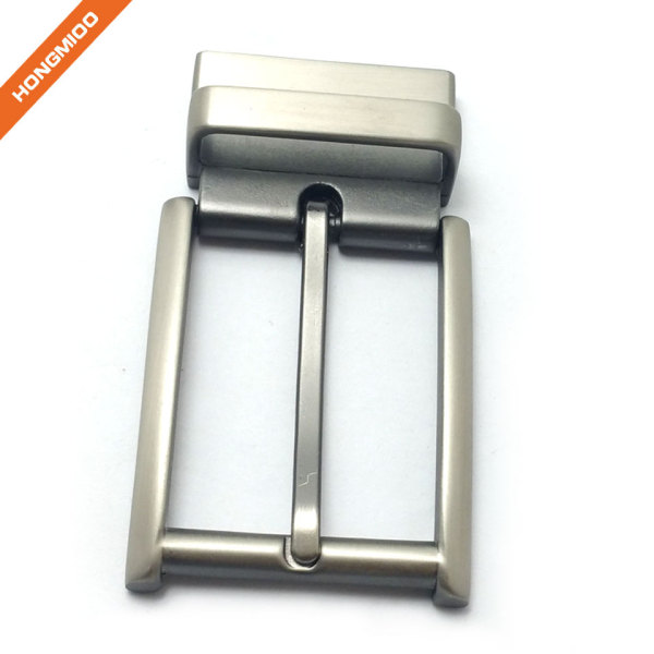 Square Design Adjustable Mens Rotating Buckle 3.5cm Silver Color Finish Buckle