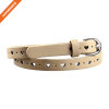 Hongmioo Khaki Color Heart Shape Girl Leather Belts