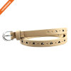 Hongmioo Khaki Color Heart Shape Girl Leather Belts