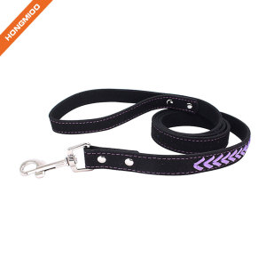 High Quality Braided Leather Dog Leash with Stable Hook