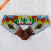Women Beaded Full Glass Bead Waist Belt Elastic Body Wide Belts