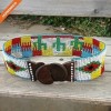 Women Beaded Full Glass Bead Waist Belt Elastic Body Wide Belts