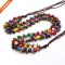 Bohemia Style Wax Rope Beaded Long Tassel Belts Wooden Bead Belt