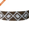 Women Fashion Elastic Beaded Belt Stretch Wood Beads Big Wooden Buckle