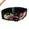 Retro Braided Flowers Design Beaded Women Stretch Obi Waist Belts