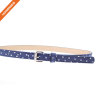 Fashion Blue Girl Belt With White Dot Pattern