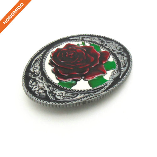 Vintage Rose Decorative Western Belt Buck