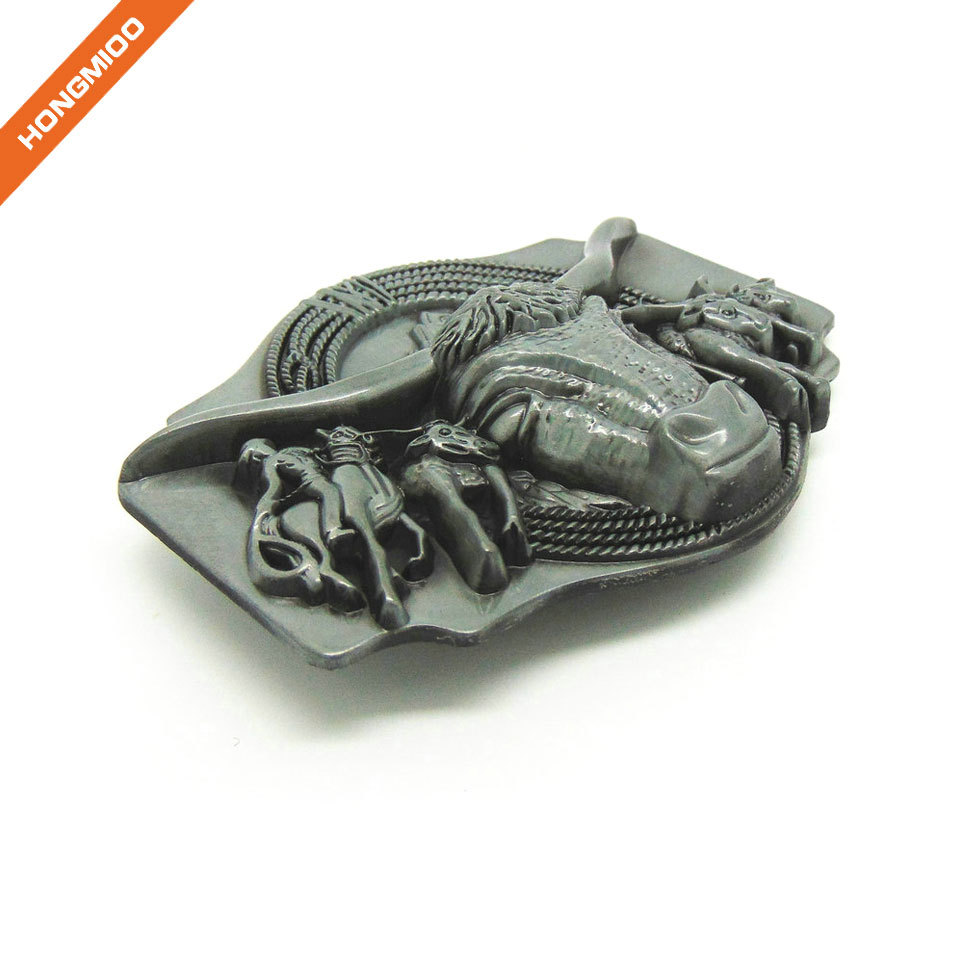 Embossed Bull Western Belt Buckle gallery