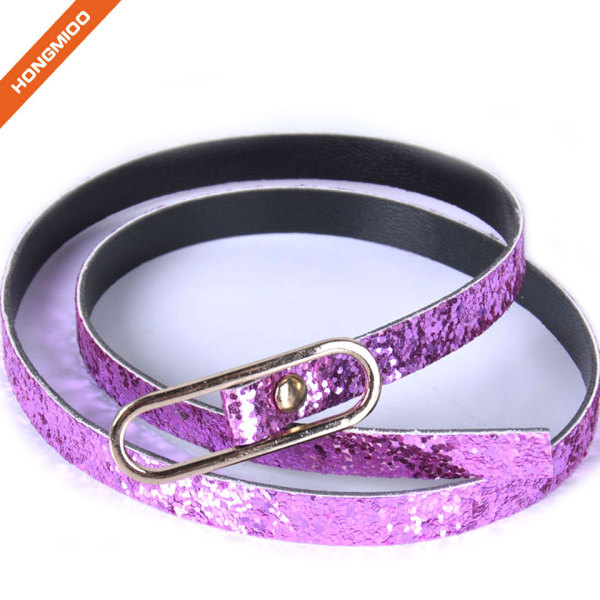 Factory Directly Sale Kids Skinny Decorative Glitter Dress Fine Belt