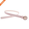 Fashion Girl Pink Decorative Flower Buckle Belts