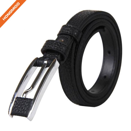 Custom Black Textured Pin Buckle Boy Belt From China