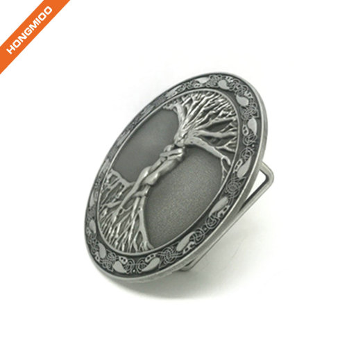 Celtic Tree Of Life Roots Branches Round Belt Buckle For Men
