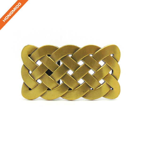 Western Rectangle Golden and Sliver Western Buckle