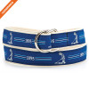 Double D-Ring Soft Fabric Ribbon Belt Mens Leisure Accessory Belts