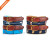 Mens Brown Binding Pure Genuine Leather Ribbon Belts With Single Prong Buckle