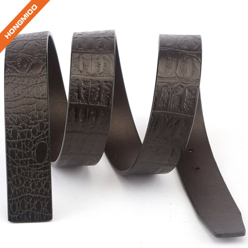 New Product Sliding Buckle Full Grain Leather Belt Strap