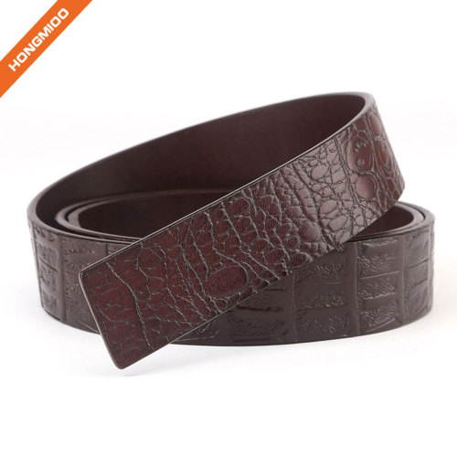 New Product Sliding Buckle Full Grain Leather Belt Strap