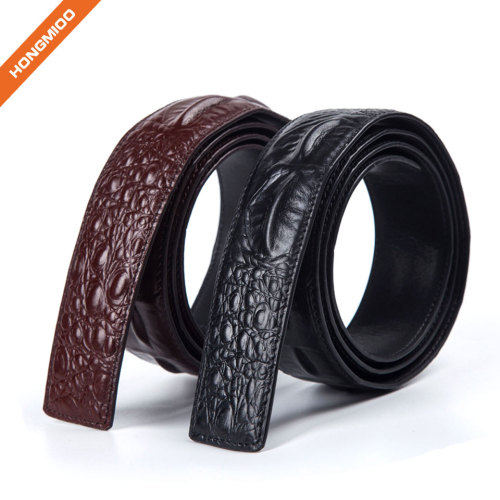 3.8cm Full Grain Leather Mens Dress Belt Strap Factory