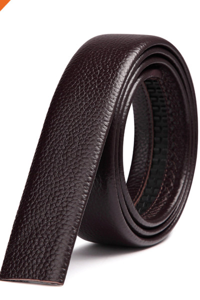 Soft Touch Italy Brown Full Grain Leather Belt Without Buckle