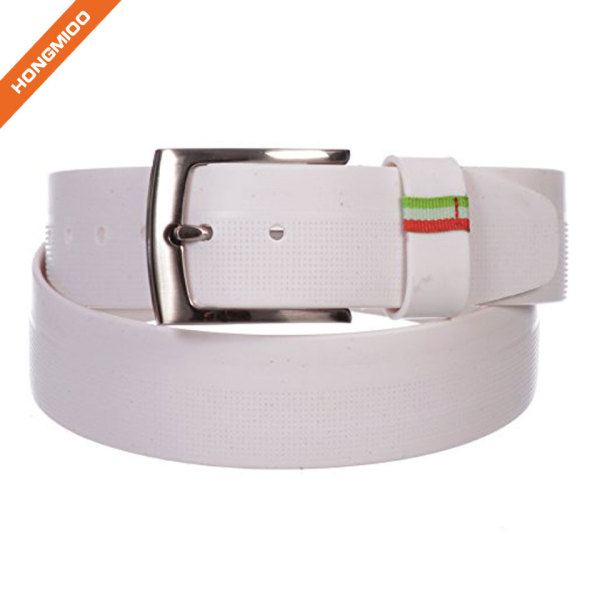 Fancy Color Men's Pin Buckle Silicone Belt