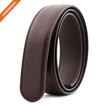 Men's Split Leather Belt Strap Slide Ratchet Belt Not Include Buckle