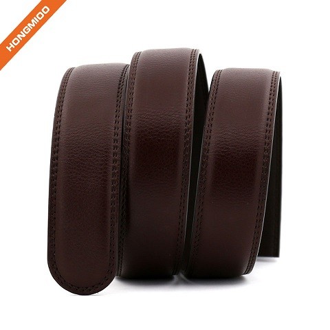 Men's Split Leather Belt Strap Slide Ratchet Belt Not Include Buckle