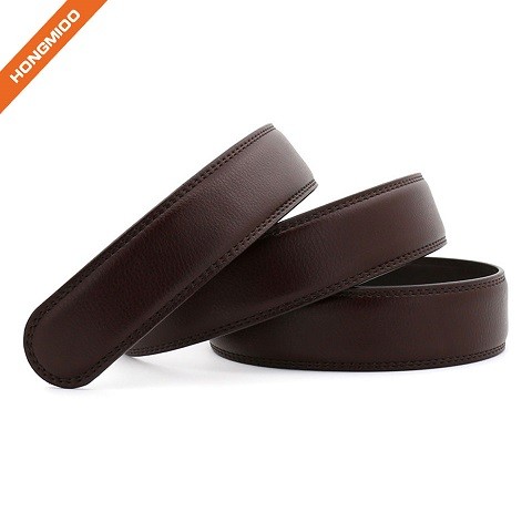 Men's Split Leather Belt Strap Slide Ratchet Belt Not Include Buckle