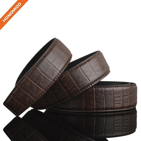 Business Style Embossed Crocodile Mens Genuine Leather ... side