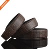 Business Style Embossed Crocodile Mens Genuine Leather Adjustable Ratchet Belt Strap