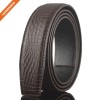 Luxury Mens Split Leather No Buckle Belt Slide Ratchet Automatic Straps