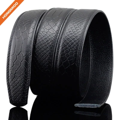 Mens Business Snack Pattern Ttop Grain Leather Strap