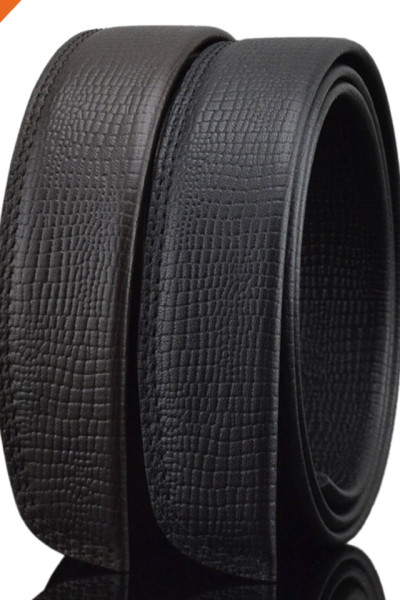 Custom Logo Mens Pure Cowhide Leather Automatic Belt Straps