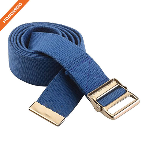 First Aid Walking Gait Belt Patient Transfer With Wide Metal Buckle Blue Belt