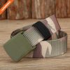 Camouflage color Nylon/Canvas Belt with Plastic Belt Buckle