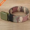 Camouflage color Nylon/Canvas Belt with Plastic Belt Buckle