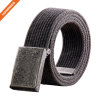 Flip-Top Metal Buckle 100% Cotton Strap Men's Canvas Belt