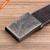 Flip-Top Metal Buckle 100% Cotton Strap Men's Canvas Belt