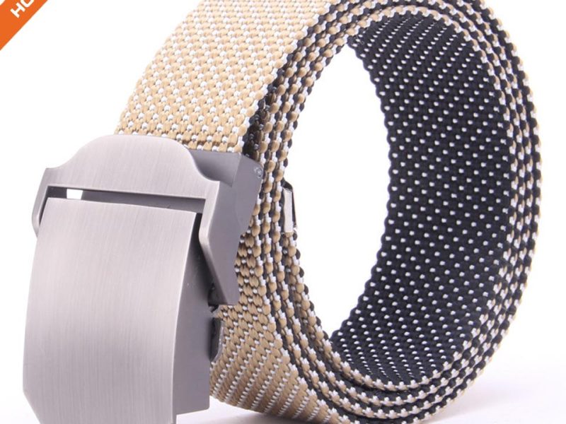 Multi-color canvas webbing belt