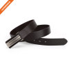 Vintage Retro Stitching-Edged Distressed Solid Full Grain Leather Belt