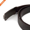 Vintage Retro Stitching-Edged Distressed Solid Full Grain Leather Belt
