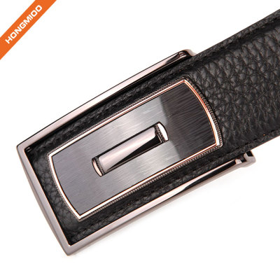 Full-Grain Leather Belts 38mm Zinc Alloy Plate Buckle Mens