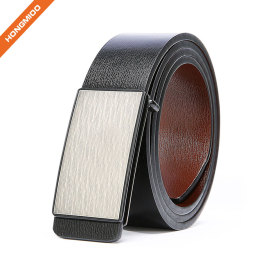 Retro Mens Premium Quality Full Grain Leather Belt With Silver Plate Buckle Belt