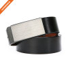 Retro Mens Premium Quality Full Grain Leather Belt With Silver Plate Buckle Belt