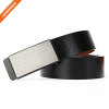 Retro Mens Premium Quality Full Grain Leather Belt With Silver Plate Buckle Belt