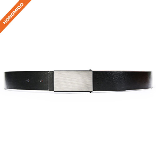 Retro Mens Premium Quality Full Grain Leather Belt With Silver Plate Buckle Belt