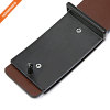 Retro Mens Premium Quality Full Grain Leather Belt With Silver Plate Buckle Belt
