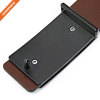 Genuine Leather Dress Belt for Men Reversible Belt with Matte Plaque Buckle