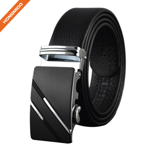 1.38'' Wide Full Grain Leather Zinc Alloy Ratchet Designer Belt